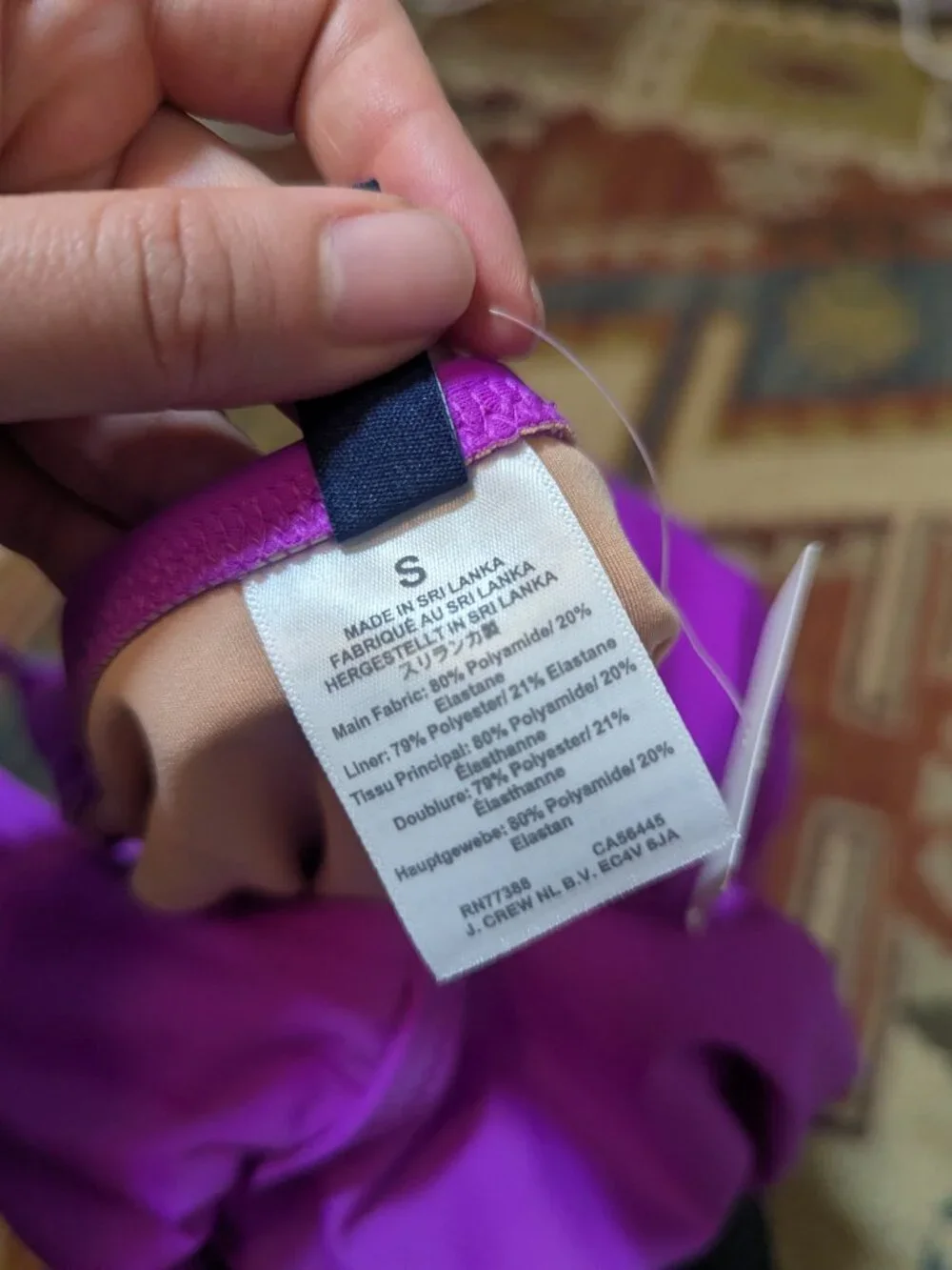 NEW J. Crew Bright Purple Swimsuit One Piece Cut out Strap Small